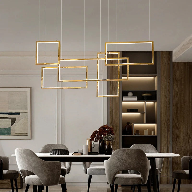(Stainless Steel) Golden Mirage Led Chandelier